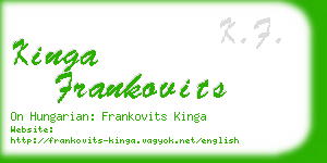 kinga frankovits business card